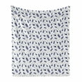 thumbnail image 1 of Insects Soft Flannel Fleece Throw Blanket, Beetles and Bugs Doodle Ants of Leaves Nature Foliage Childish Wildlife, Cozy Plush for Indoor and Outdoor Use, 50" x 60", Dark Blue Ceil Blue, by Ambesonne, 1 of 5