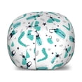 thumbnail image 1 of Insects Storage Toy Bag Chair, Continuous Nature Pattern with Caterpillar and Beetle Doodles, Stuffed Animal Organizer Washable Bag, Small Size, Seafoam Night Blue, by Ambesonne, 1 of 3