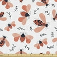 thumbnail image 1 of Insects Upholstery Fabric by the Yard, Bicolour Repeating Pattern with Leafy Branches and Bugs, Decorative Fabric for DIY and Home Accents, 10 Yards, Burnt Sienna Night Blue by Ambesonne, 1 of 4