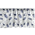 thumbnail image 1 of Ambesonne Insects Valance Pack of 2, Beetles and Bugs Doodle, 54"X18", Dark Blue Ceil Blue, 1 of 3