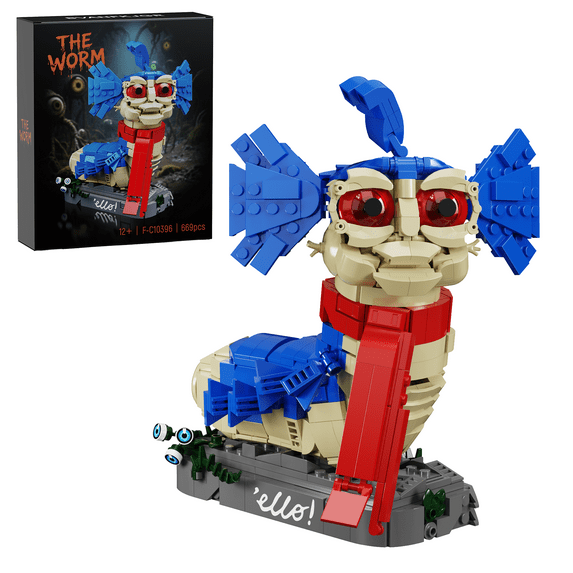 Worm Monster Building Block Toys Set Fantasy Film Figure Set Compatible with Lego, Creative Horror Toys for Film Fans Kids