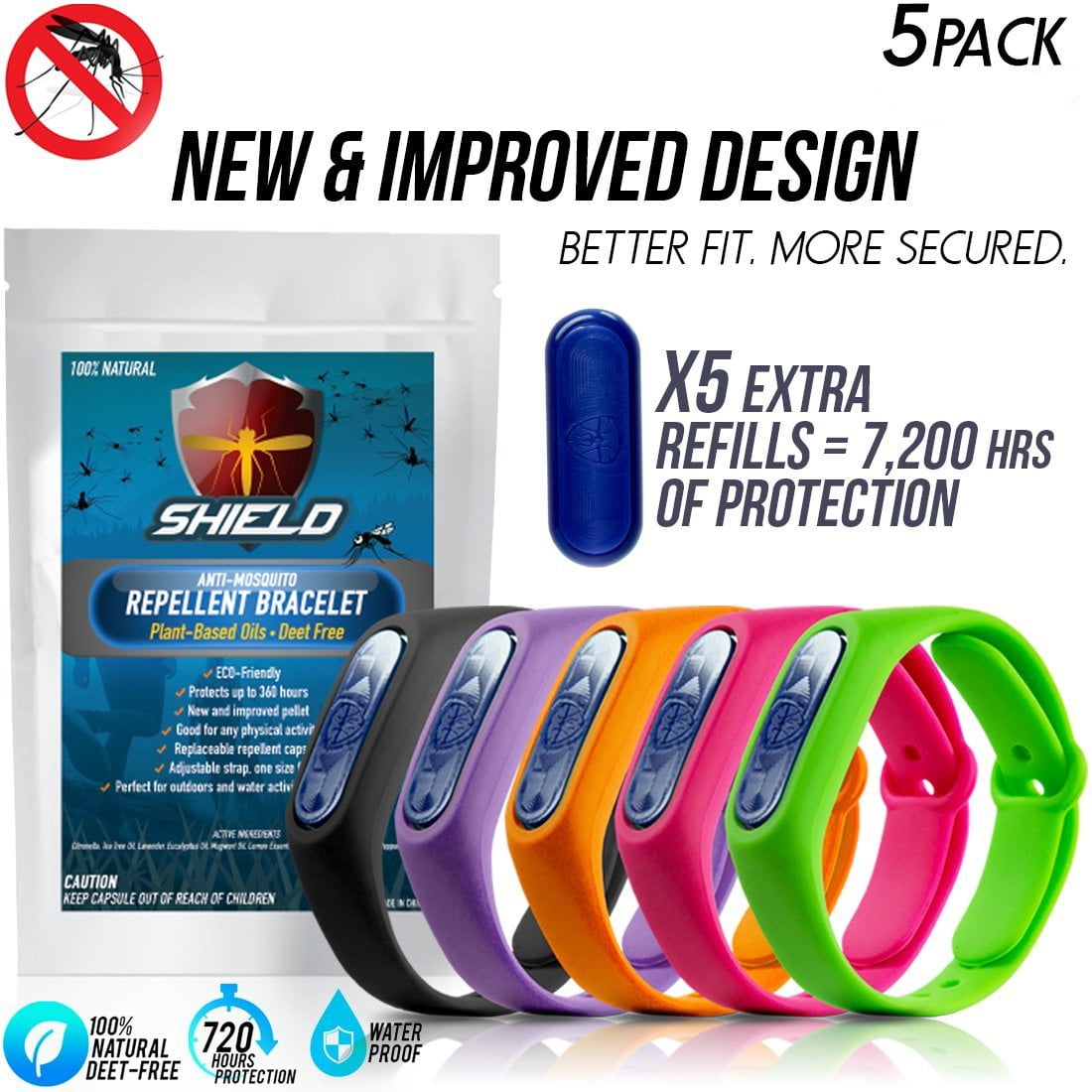 Insects and Bugs Repeller Wrist Band and Mosquitos Repellent Bracelet