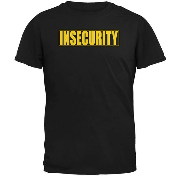 Insecure Security Guard Funny Costume Black Adult T-Shirt - X-Large