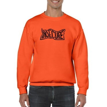 Insecure Slanted Slogan Sweatshirt Men -Image by Shutterstock, Male x-Large
