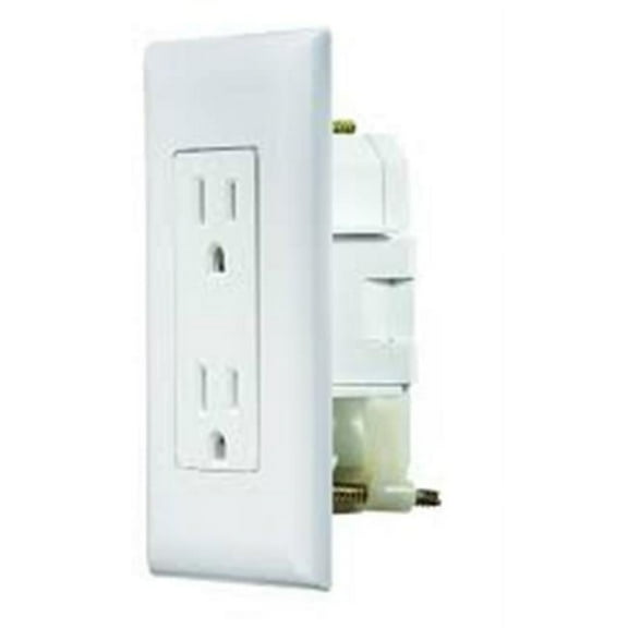 Inself Containedin White Dual Outlet with Cover-Plate