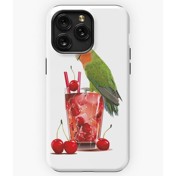 Inseparable Lovebirds Cute Parrot Couple Graphic A8289 Phone Case for iPhone 11 to 17 Pro Max