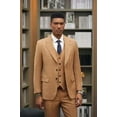 thumbnail image 1 of Stacy Adams Mens Windowpane Suit Cognac Summer Modern Fit SM155H1-04, 1 of 1