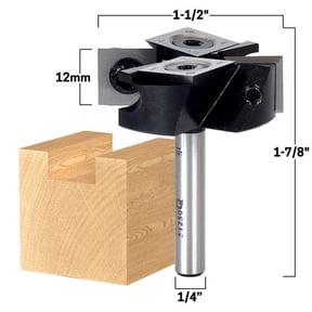 Insert Cutter Spoilboard Router Bit - 1/4" Shank - Yonico 51250q
