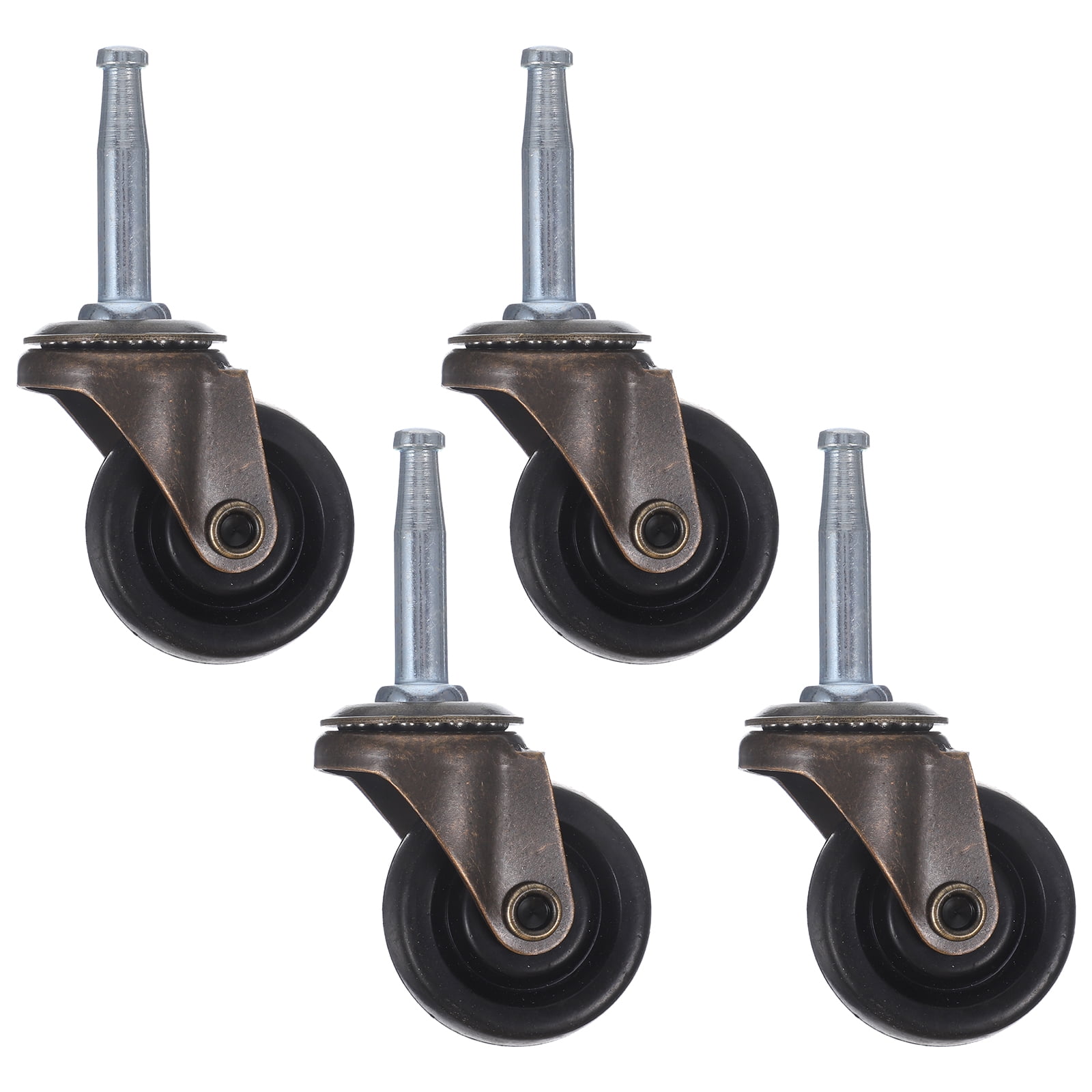 Eease Office Chair Wheels 4pcs 1.5" Rubber Casters for Hardwood Floor
