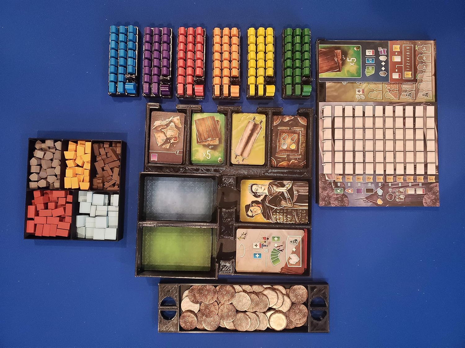 Paladins Of The West Kingdom Board Game Insert Set - 3D Printed Organizer With Individual Player Trays, No Assembly Required