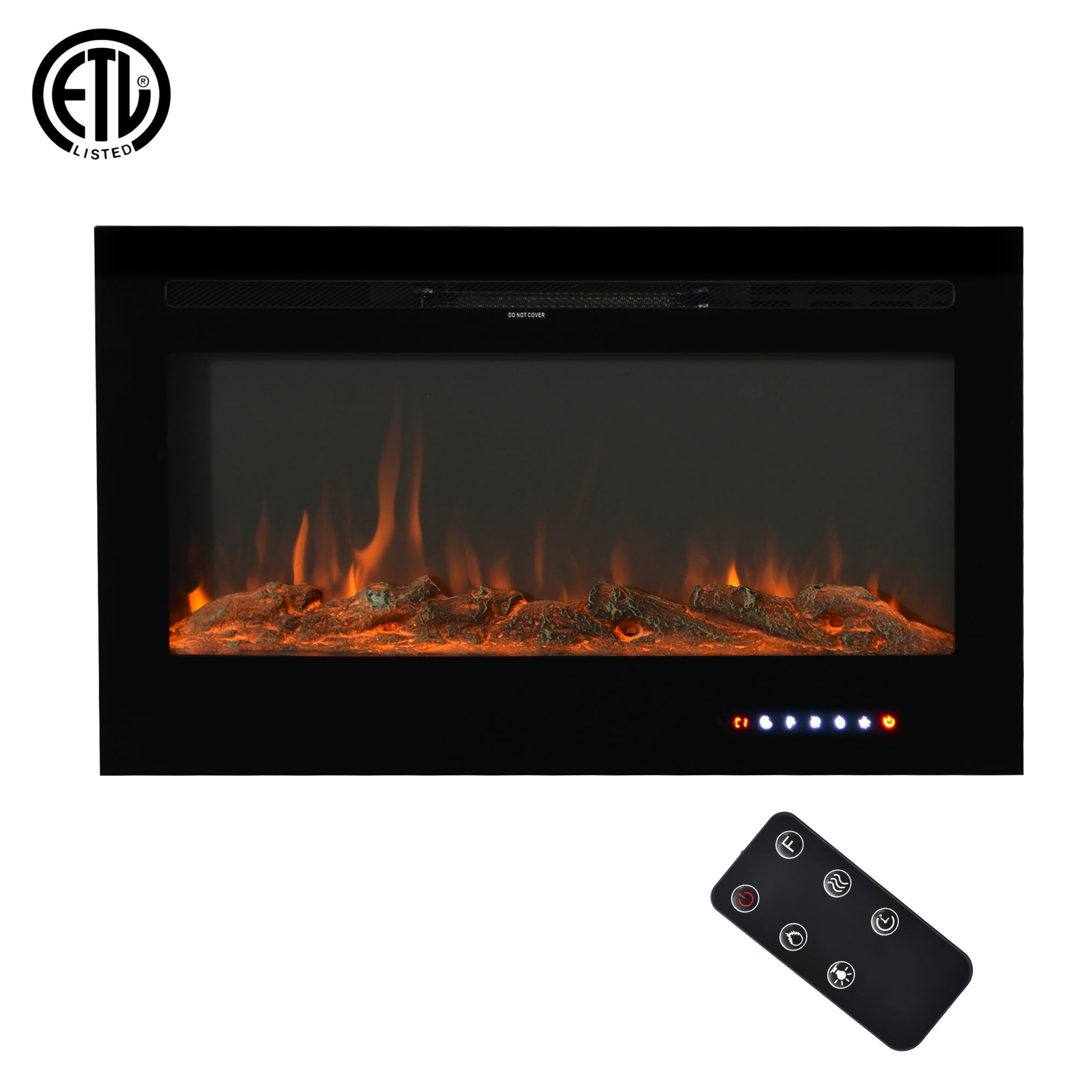 SYNGAR 36 inches Electric Fireplace, Insert/Wall Mounted Heater with