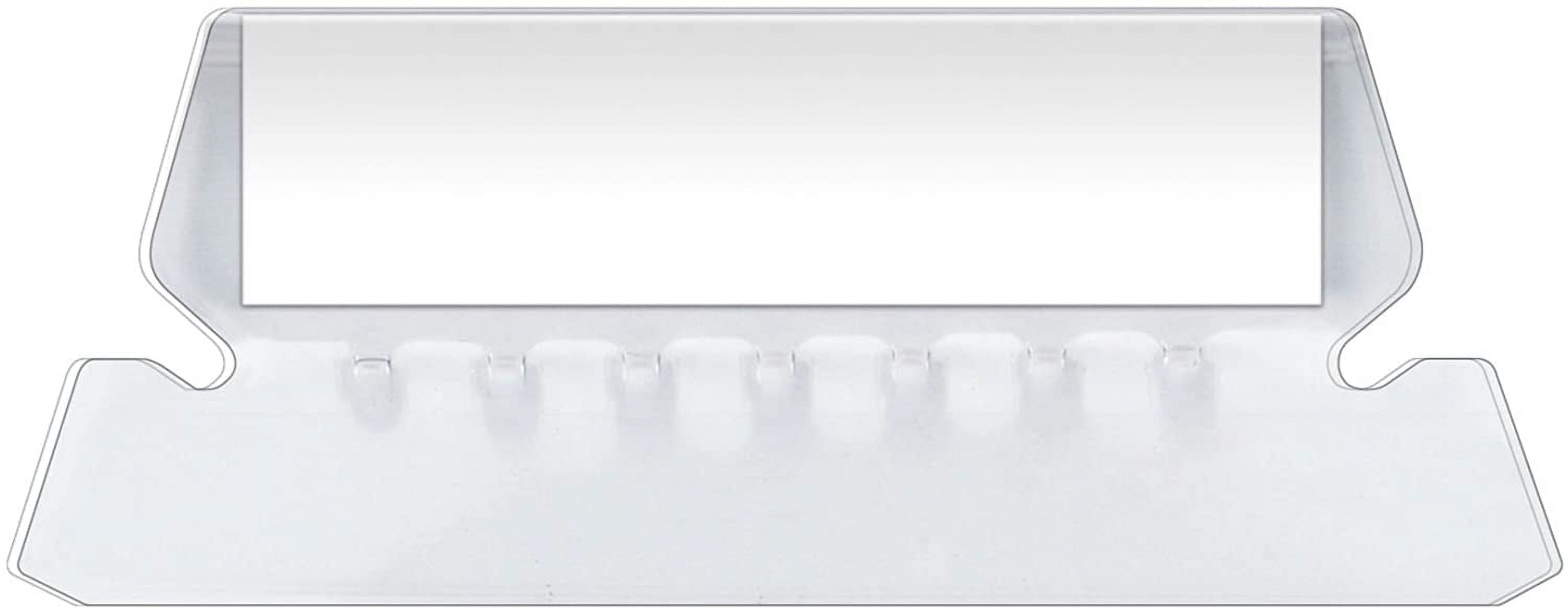 Clear Plastic Hanging Folder Tabs with Inserts, 2" Wide, 25-Pack