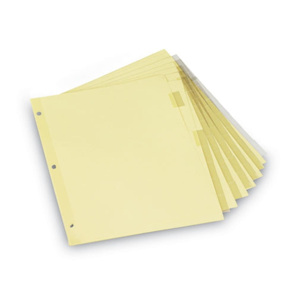 Universal UNV21873 11 in. x 8.5 in. 8-Tab Insertable Tab Index - Buff, Clear Tabs (6/Pack)