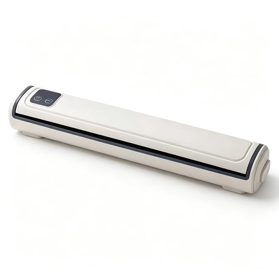 White Ultra Thin Vacuum Sealing Machine Digital Display Dry Wet Mode One-Click Food Storage Sealer