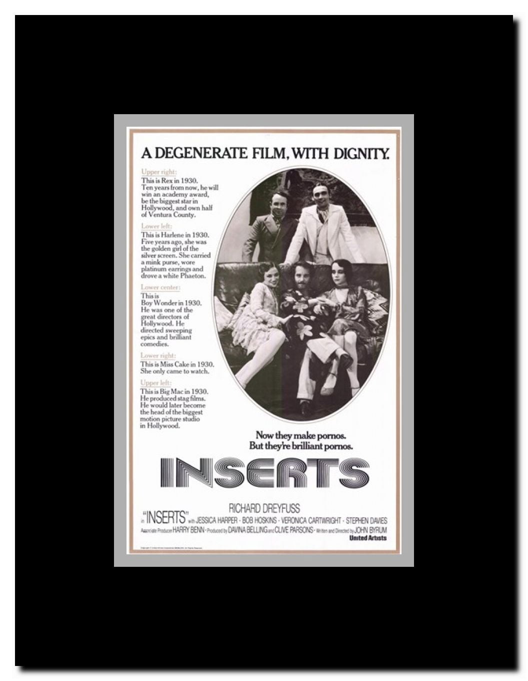 Inserts Framed Movie Poster