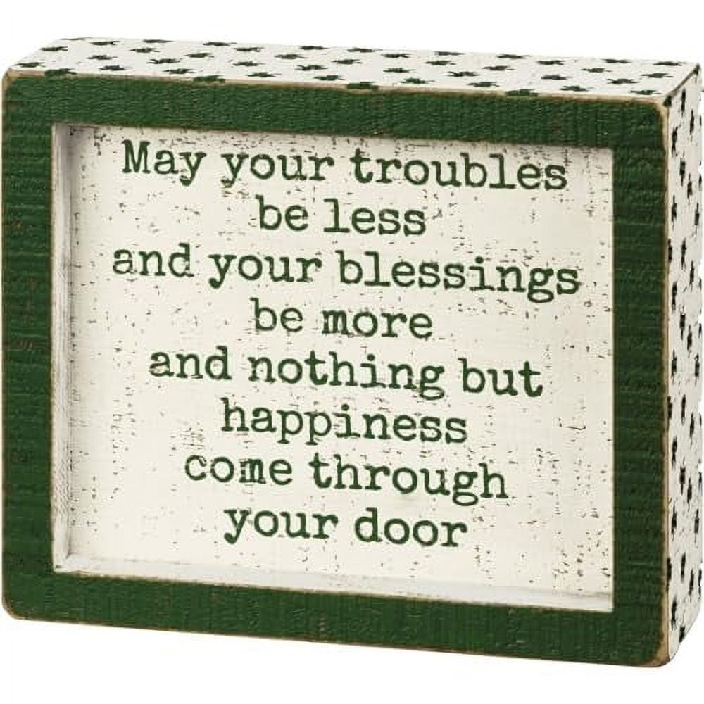 Primitives By Kathy Inset Box Sign – 'My Friends Warm My Heart' – Wooden Home Decor Sign