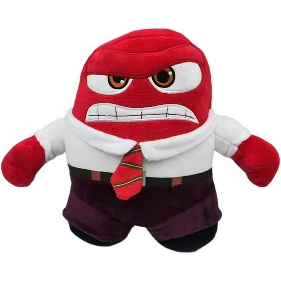 Inside Out 2 Anger Plushies, 7.8" Anger Plush Toy, Cartoon Stuffed Plush Throw Pillow, Inside Out 2 Figure Toy for Boys Girls Back to School Gifts, Great Christmas Birthday Choice