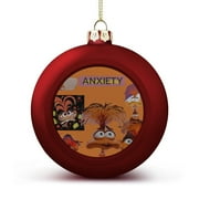 Inside Out 2 Christmas Ball Ornaments Hanging Decorations Outdoor Christmas Hanging Ornaments Christmas Tree Pendants for Xmas Tree Decoration Wedding, Holiday and Party Decor