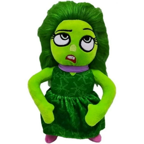 Inside Out 2 Disgust Plushies, 8.9" Disgust Plush Toy, Cartoon Stuffed Plush Throw Pillow, Inside Out 2 Figure Toy for Boys Girls Back to School Gifts, Great Christmas Birthday Choice