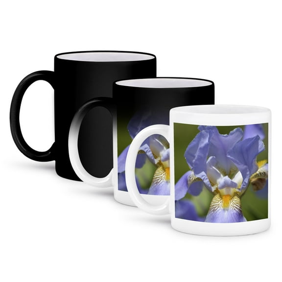 Inside An Iris - Lavender Flowers - Spring Photography, 11oz Magic Transforming Mug
