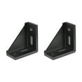 thumbnail image 1 of Inside Corner Bracket Gusset, 80mm x 80mm for 4040 Series Aluminum Extrusion Profile , 2 Pcs (Black), 1 of 3