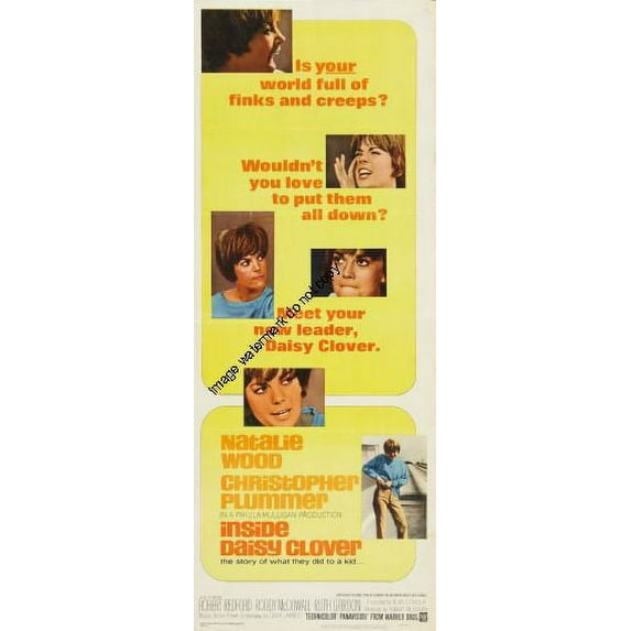 Inside Daisy Clover Insert Movie Poster 14x36 Multi-Color Square Adults Western Graphic