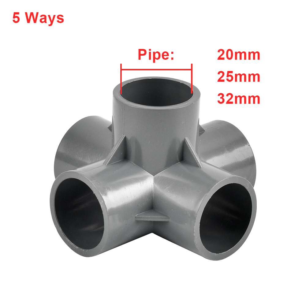 Inside Diameter 20 25 32mm PVC Pipe Connector Straight Elbow Tee Water