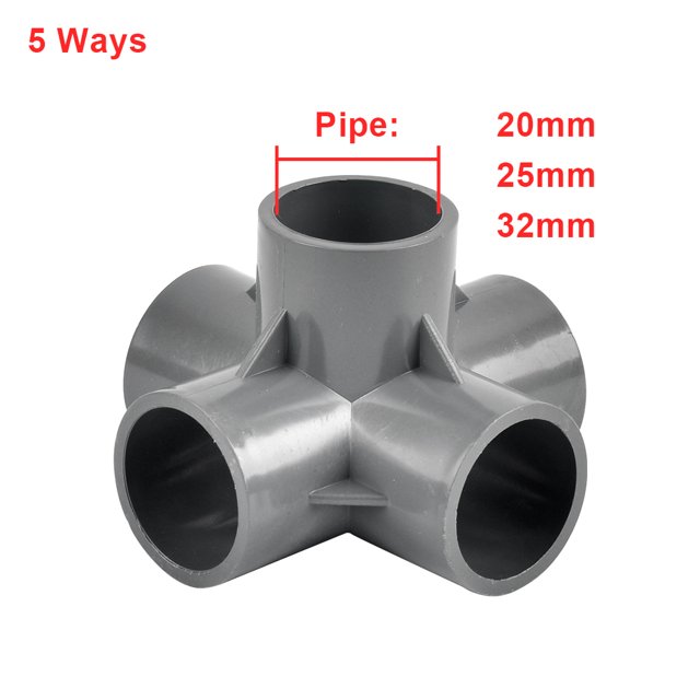 Inside Diameter 20 25 32mm PVC Pipe Connector Straight Elbow Tee Water