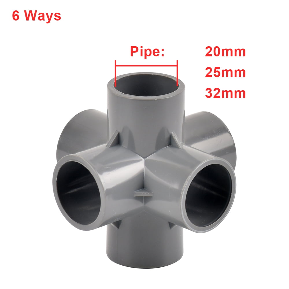 Inside Diameter 20 25 32mm PVC Pipe Connector Straight Elbow Tee Water