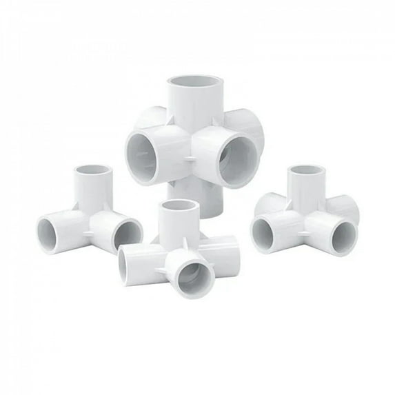 Inside Diameter 20mm-40mm 3-way/4-way/5-way Three-Dimensional PVC Connectors Water Supply Pipe Fittings Equal Plastic Tee Tubes