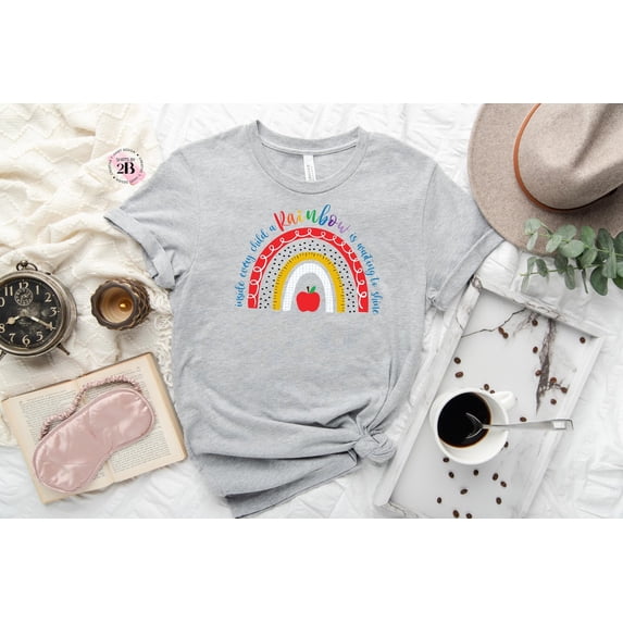 Inside Every Child A Rainbow Is Waiting To Shine Shirt, Teacher Lito School