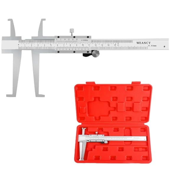 Inside Groove Vernier Caliper with Upper Jaw and 3" Lower Jaw, Inside Diameter Measuring Tools 9-150mm/6 Inch Range,0.01mm/ 0.005" Resolution,Imperial/Metric, Carbon Steel (6 Inch/ 150mm)