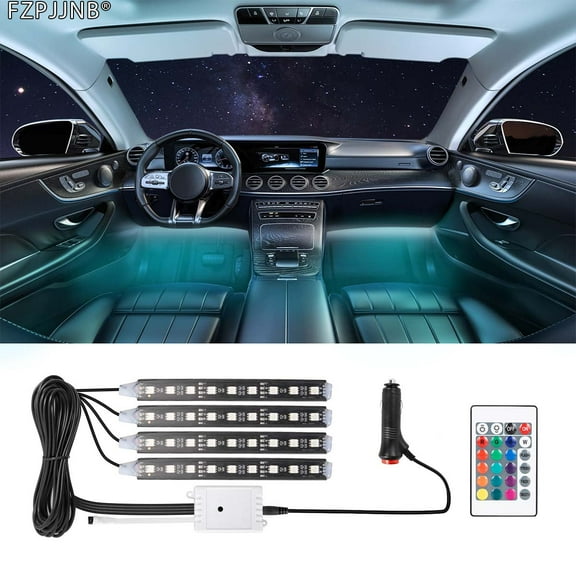 Inside LED Light RGB LED Glow Car Interior Lamp Under Dash Foot Well Seats XG US,C05