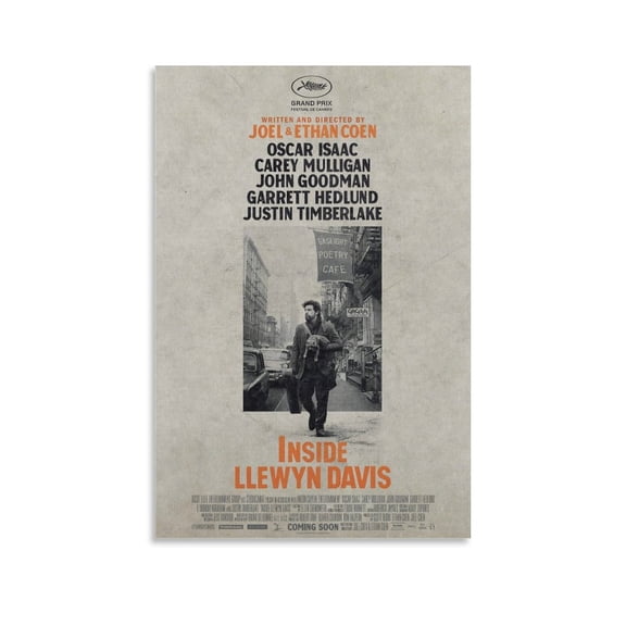 Inside Llewyn Davis Classic Movie Poster Room Aesthetic Poster Print Art Wall Painting Canvas Posters Gifts Modern Bedroom Decor 24x36inch(60x90cm)
