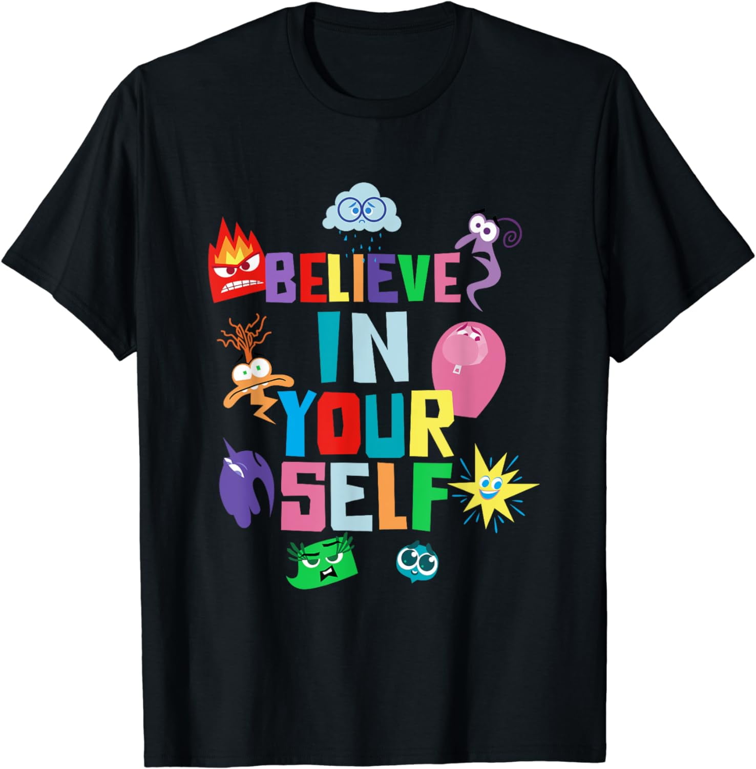 Inside Out 2 Believe In Yourself Emotions Icons T-Shirt - Walmart.com
