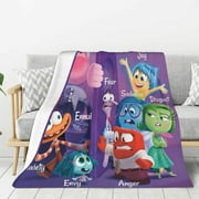 Inside Out 2 Blanket Warm Soft Cozy Flannel Blankets All Seasons Lightweight Cozy Fleece Blankets For Living Room Couch Bed Sofa 40"X30"