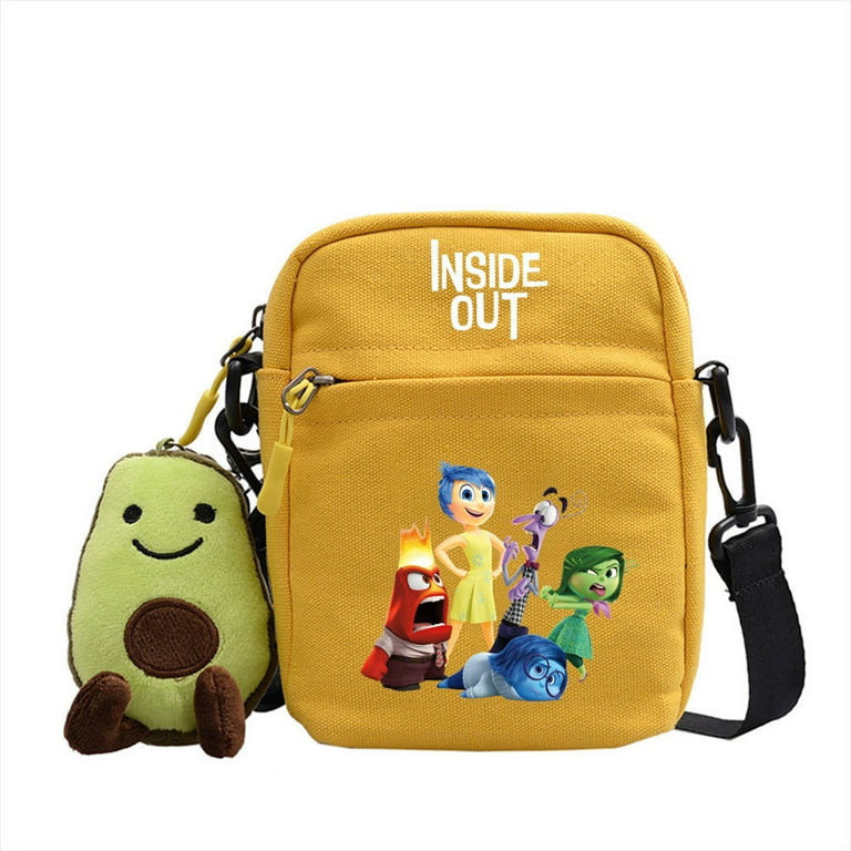 Inside Out 2 Crossbody Bag with Adjustable Shoulder Strap Cartoon Handbag with Zipper Lovely Wallet Purse Shoulder Bag Coin Pouch Accessories Color