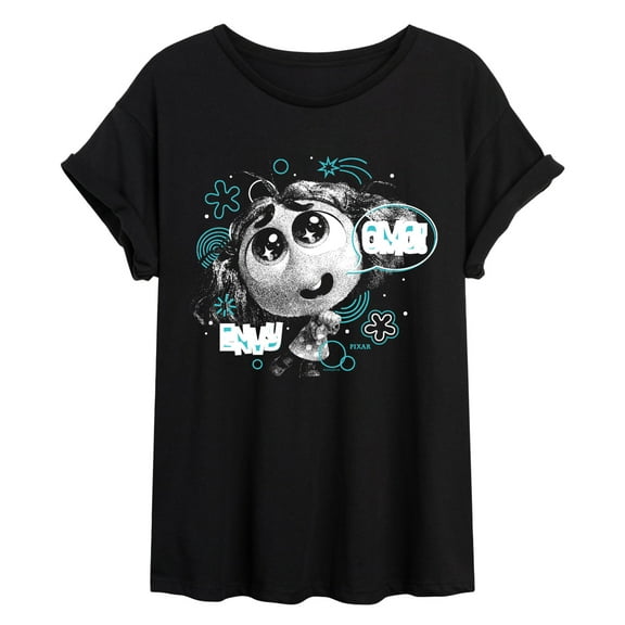Inside Out 2 - Doodle Portrait Envy - Womens Oversized Graphic T-Shirt