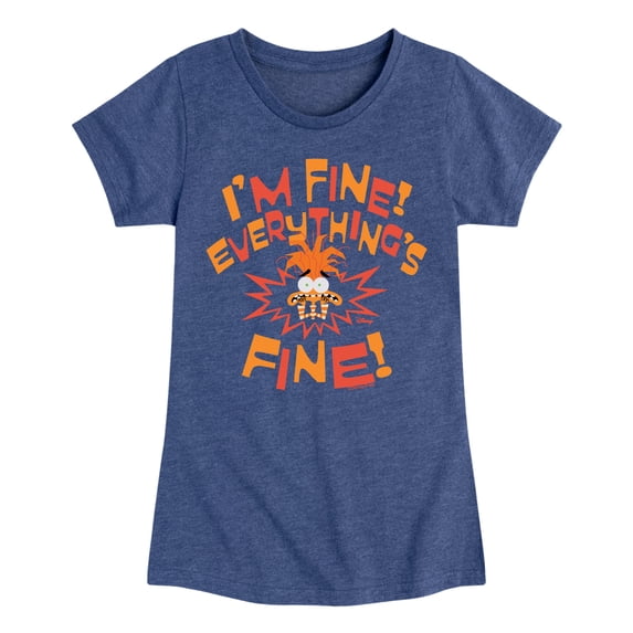 Inside Out 2 - Anxiety I'm Fine Everything's Fine Fitted Short Sleeve Graphic T-Shirt