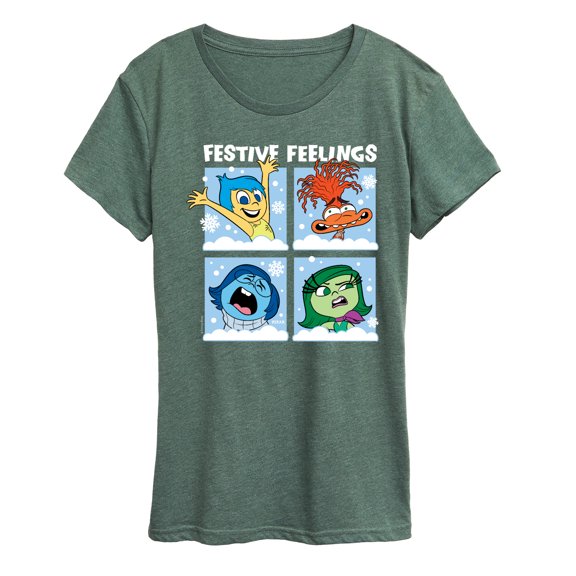 Inside Out 2 - Festive Feelings Grid  - Women's Short Sleeve Graphic T-Shirt