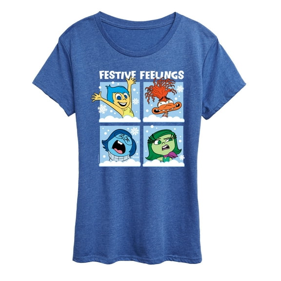 Inside Out 2 - Festive Feelings Grid - Women's Short Sleeve Graphic T-Shirt