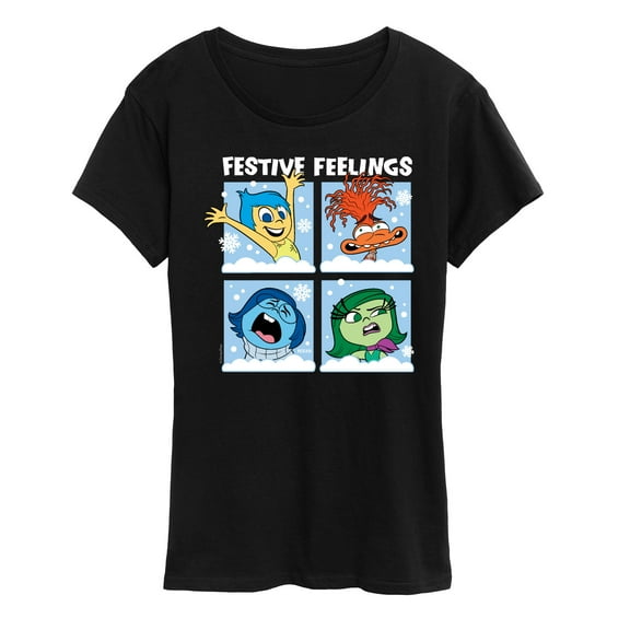 Inside Out 2 - Festive Feelings Grid  - Women's Short Sleeve Graphic T-Shirt