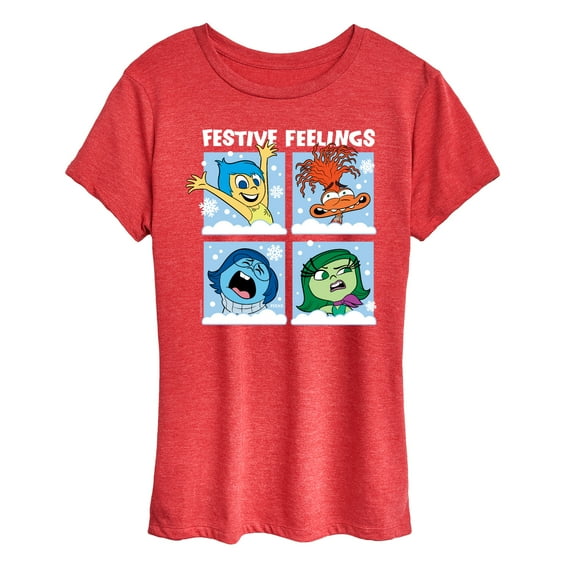 Inside Out 2 - Festive Feelings Grid - Women's Short Sleeve Graphic T-Shirt