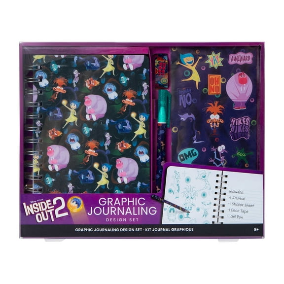Inside Out 2 Graphic Journaling Design Set 4-Piece Stationery Kit