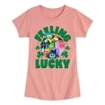 thumbnail image 1 of Inside Out 2 - Inside Out Feeling Lucky  - Girls Fitted Short Sleeve Graphic T-Shirt, 1 of 5