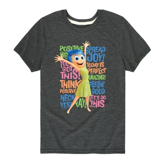 Inside Out 2 - Joy Positive Words - Youth And Toddler Short Sleeve T-Shirt
