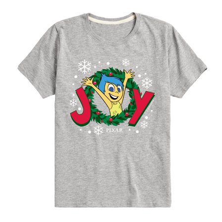 Inside Out 2 - Joy Wreath  - Boy's Toddler And Youth Short Sleeve Graphic T-Shirt