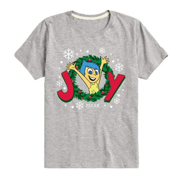 Inside Out 2 - Joy Wreath  - Boy's Toddler And Youth Short Sleeve Graphic T-Shirt