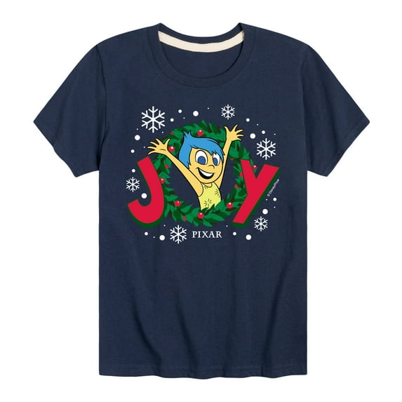Inside Out 2 - Joy Wreath - Boy's Toddler And Youth Short Sleeve Graphic T-Shirt