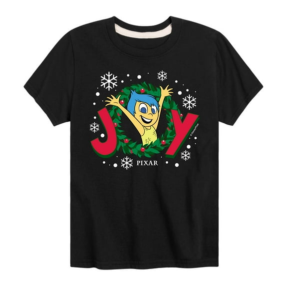 Inside Out 2 - Joy Wreath - Boy's Toddler And Youth Short Sleeve Graphic T-Shirt